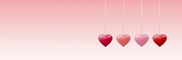 Diseño Del Día San Valentín Con Corazones — Foto de Stock