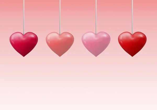 Valentinstag Design Mit Herzen — Stockfoto