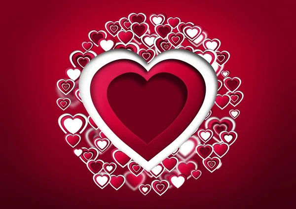 Valentines Day Design Hearts — Stock Photo, Image