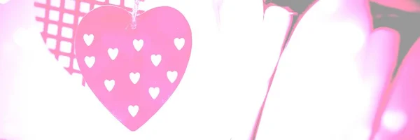 Digital Composite Valentines Love Hearts Background — Stock Photo, Image
