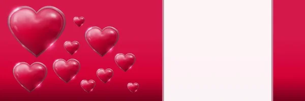 Valentines Day Design Hearts — Stock Photo, Image