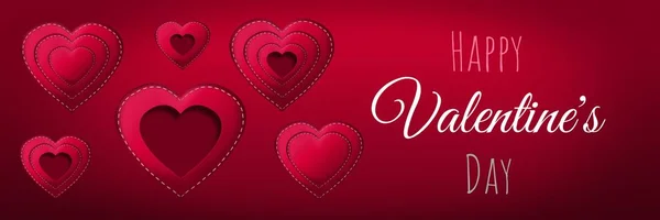 Diseño Del Día San Valentín Con Corazones — Foto de Stock