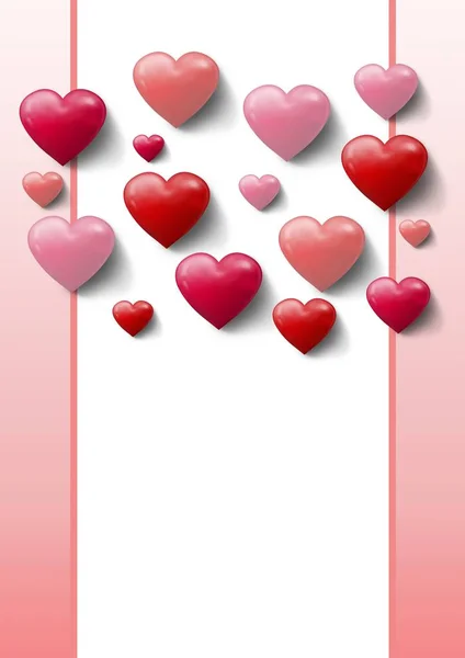 Diseño Del Día San Valentín Con Corazones —  Fotos de Stock