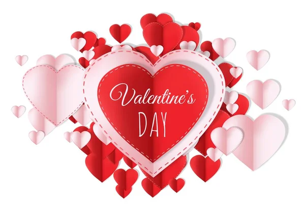 Valentines Day Design Hearts — Stock Photo, Image