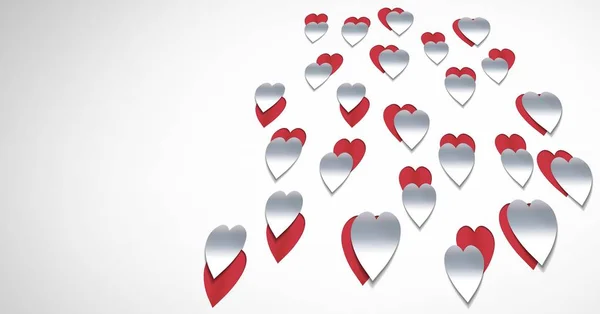 Kağıt Dijital Bileşik Sevgililer Kalbini Kesmek — Stok fotoğraf
