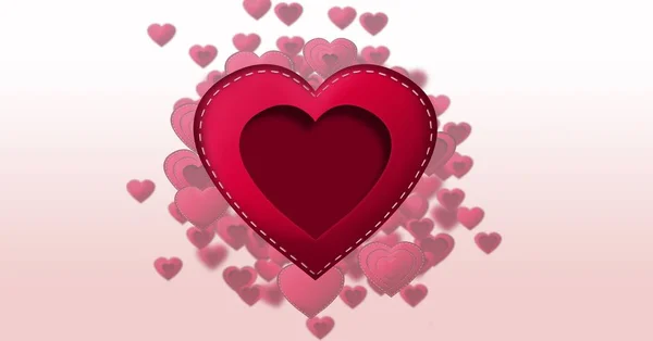 Alla Hjärtans Dagdesign Med Hjärtan — Stockfoto