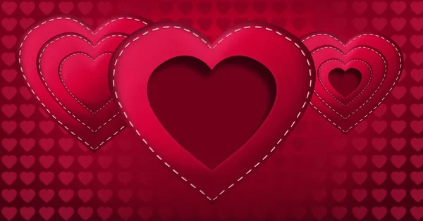 Valentines Day Design Hearts — Stock Photo, Image