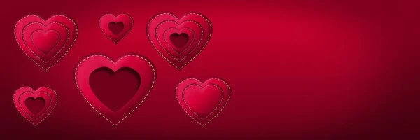 Valentines Day Design Hearts — Stock Photo, Image