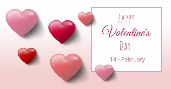 Valentinstag Design Mit Herzen — Stockfoto