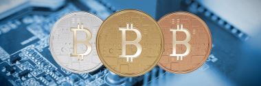 Bitcoin devre kartı bilgisayar çipi karşı