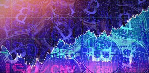 Saham Dan Saham Terhadap Bitcoin — Stok Foto