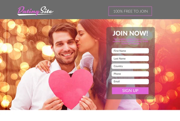 Dating Site Üzerinde Abonelik Formu — Stok fotoğraf