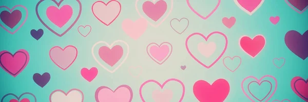 Цифровой Рисунок Сердца Валентина — стоковое фото