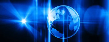 Küresel teknoloji arka plan dijital oluşturulan görüntü