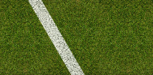 Campo Futebol Grama Linha — Fotografia de Stock