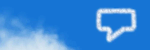 Compuesto Digital Del Icono Nube Burbujas Chat Con Cielo —  Fotos de Stock