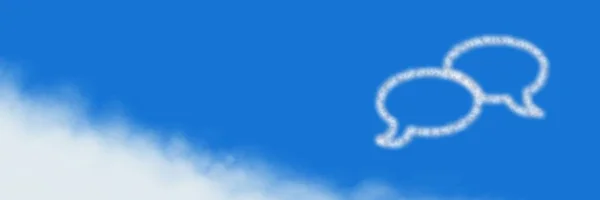 Digital Composite Chat Bubble Cloud Icons Sky — Stock Photo, Image