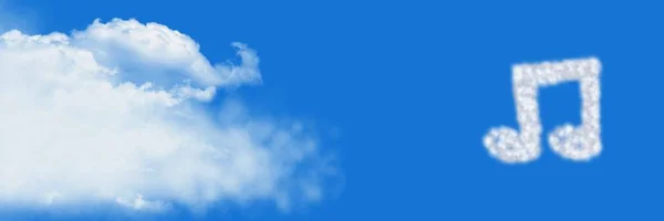Digital Composite Music Note Cloud Icon Sky — Stock Photo, Image