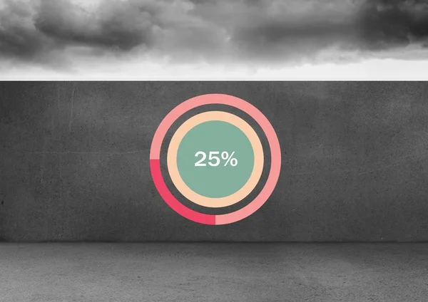 Digital Komposit Färgglada Diagram Och Statistik Procent — Stockfoto