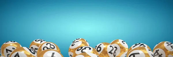 Lottery Balls Nimbers Abstract Blue Background — Stock Photo, Image