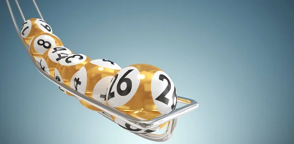 Bälle Der Lotterie Vor Abstraktem Grauen Hintergrund — Stockfoto