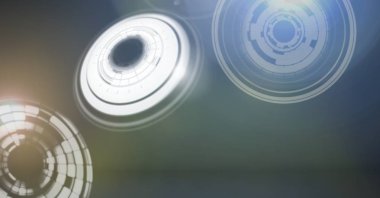 Glowing daire teknoloji arabiriminin dijital bileşik