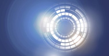 Glowing daire teknoloji arabiriminin dijital bileşik