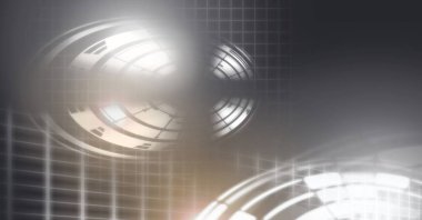 Glowing daire teknoloji arabiriminin dijital bileşik