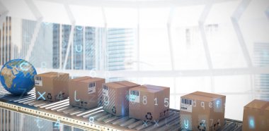 Şehir Manzaralı pencere karşı virüs arka plan