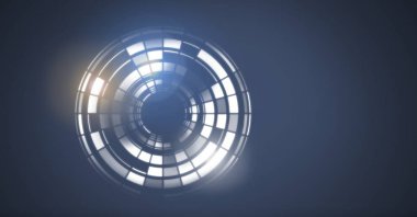 Glowing daire teknoloji arabiriminin dijital bileşik