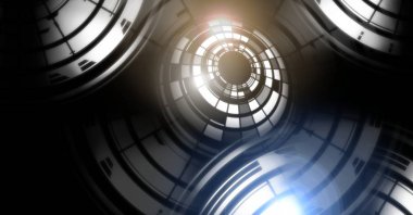 Glowing daire teknoloji arabiriminin dijital bileşik