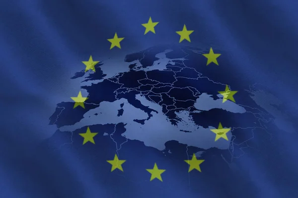 Európai Unió Zászlaja — Stock Fotó