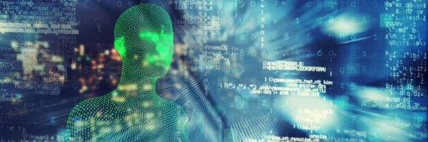 Dijital bileşik 3d kadın ana tahta mikro parçalar karşı