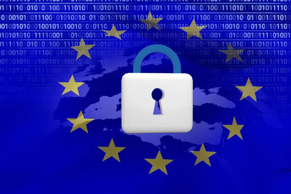 Avrupa Birliği bayrağı kilitli