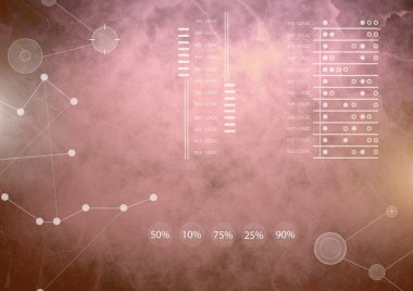 Grunge arka plan ile bağlantı istatistiklerini grafik arabirimi düzeninin dijital bileşik