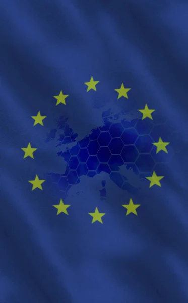 Close Bandeira União Europeia — Fotografia de Stock