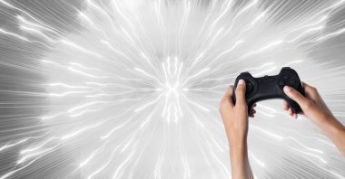 Oyun denetleyicisi holding eller dijital bileşik