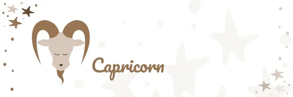 Compuesto Digital Capricornio Astrología Zodiacal Ilustración — Foto de Stock