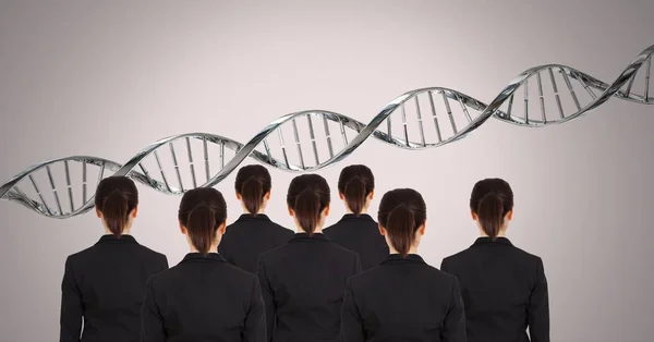 Digitaler Verbund Von Klon Frauen Mit Genetischem Dna — Stockfoto