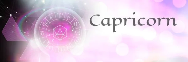 Compuesto Digital Capricornio Místico Astrología Zodiacal — Foto de Stock