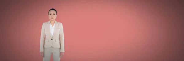 Compuesto Digital Mujer Pie Espacio Rosa —  Fotos de Stock