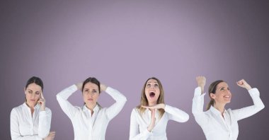 İşkadını dijital bileşik sırayla