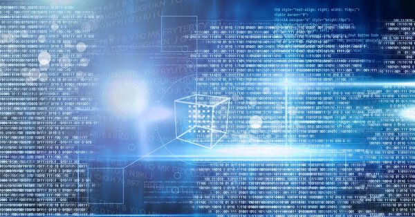 Digital composite of Digital technology glowing interface