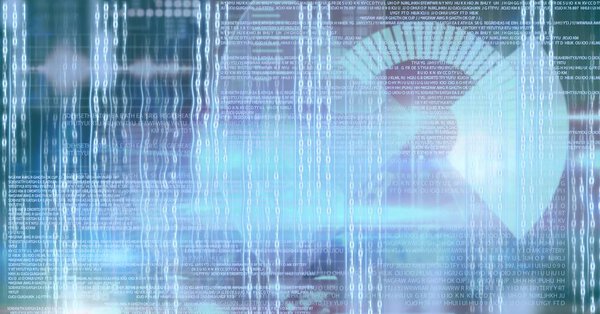 Digital composite of Digital technology glowing interface