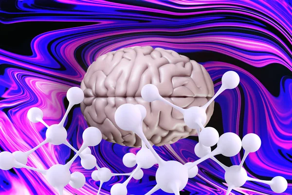Brain Colorful Painting — Stock Photo, Image