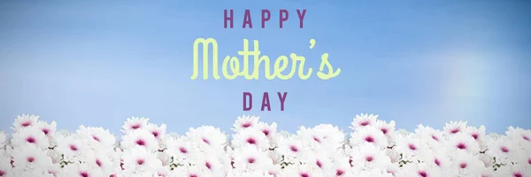 Mothers Day Greeting Flowers Sky Background — Stock Photo, Image