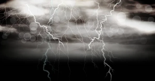 Digitales Zusammenspiel Von Blitzeinschlägen Himmel — Stockfoto
