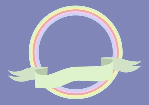 Digitale Composiet Van Rainbow Cirkel Met Banner Lege Ruimte — Stockfoto