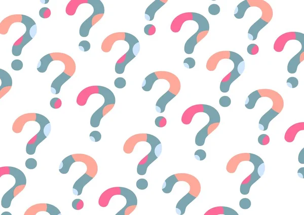 Digital Composite Minimal Colorful Question Marks — Stock Photo, Image