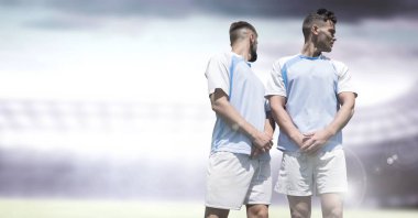 Futbolcular Stadyumu hafif frikik duvarındaki dijital bileşik